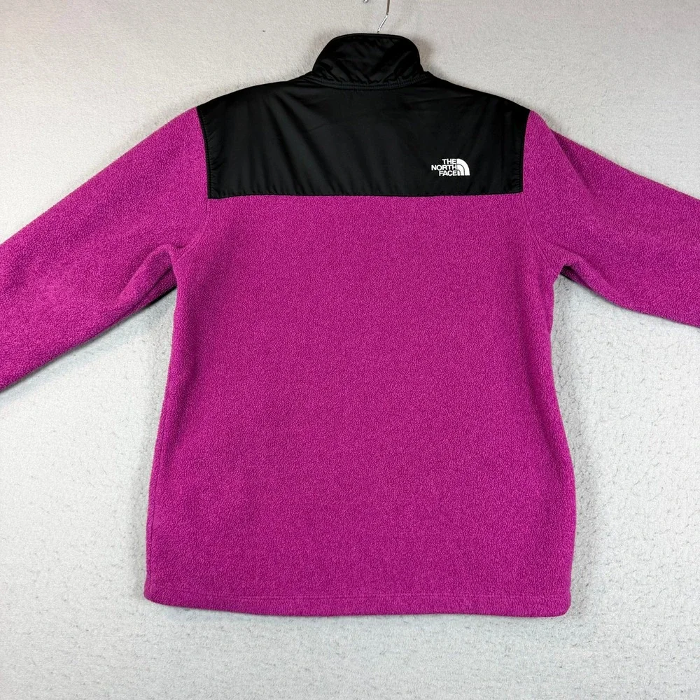 The North Face Fleece Pullover Kids L 14/16 Denali Magenta Black Quarter-Zip